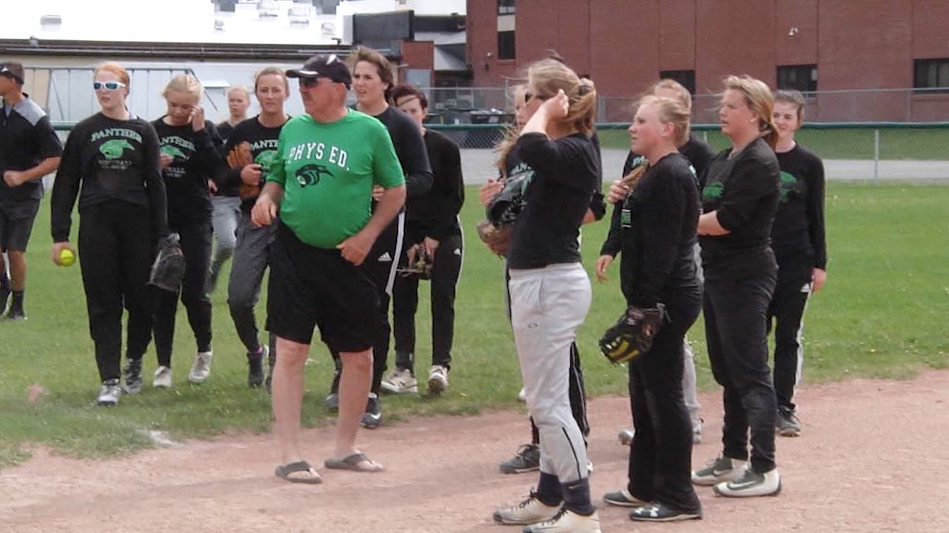 Belgrade softball coach Mike Neubauer